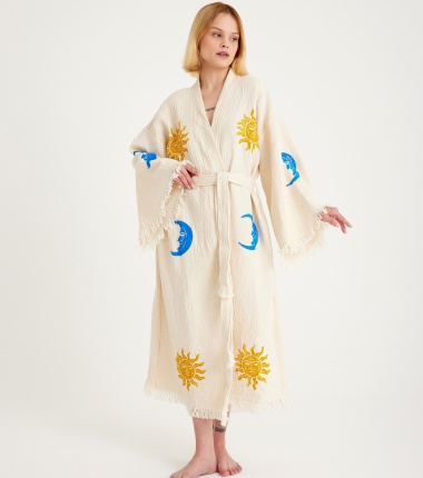 Müslin Bornoz Kimono Kaftan
