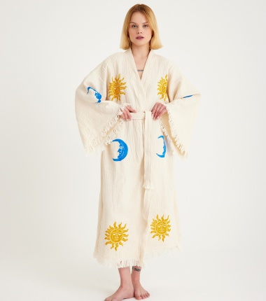 Müslin Bornoz Kimono Kaftan