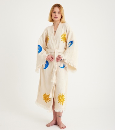 Müslin Bornoz Kimono Kaftan