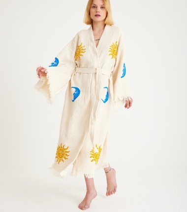 Müslin Bornoz Kimono Kaftan