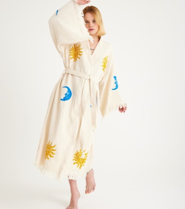 Müslin Bornoz Kimono Kaftan