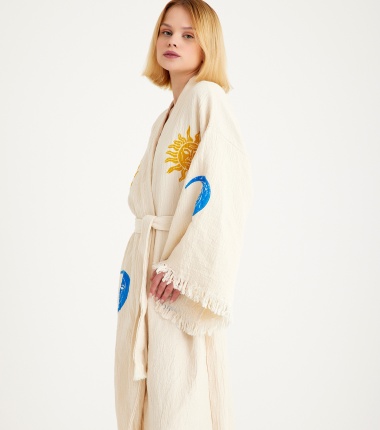 Müslin Bornoz Kimono Kaftan