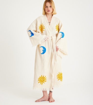 Müslin Bornoz Kimono Kaftan
