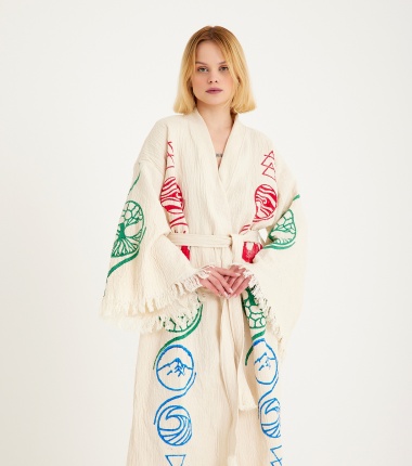 Müslin Bornoz Kimono Kaftan