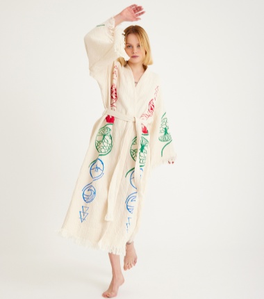 Müslin Bornoz Kimono Kaftan