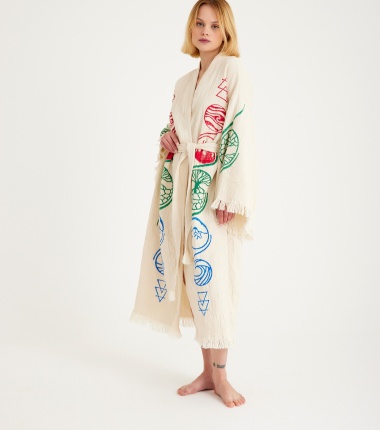 Müslin Bornoz Kimono Kaftan