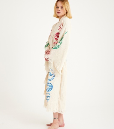 Müslin Bornoz Kimono Kaftan