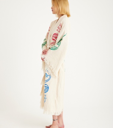 Müslin Bornoz Kimono Kaftan