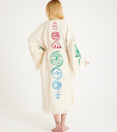 Müslin Bornoz Kimono Kaftan