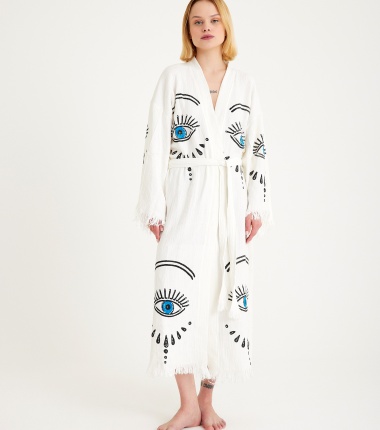 Müslin Bornoz Kimono Kaftan