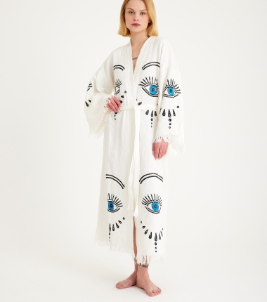 Müslin Bornoz Kimono Kaftan