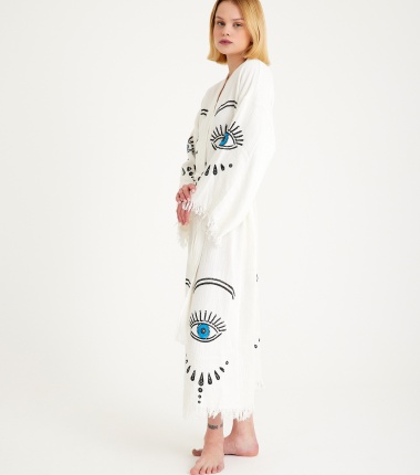 Müslin Bornoz Kimono Kaftan