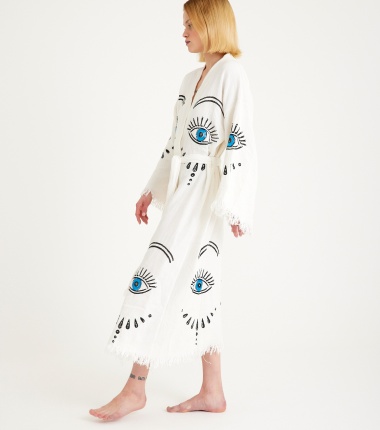 Müslin Bornoz Kimono Kaftan