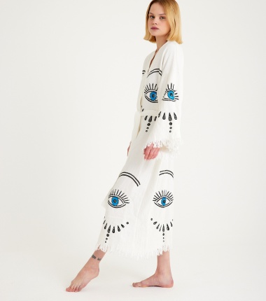 Müslin Bornoz Kimono Kaftan
