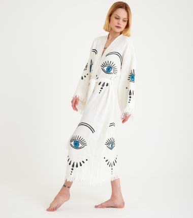 Müslin Bornoz Kimono Kaftan