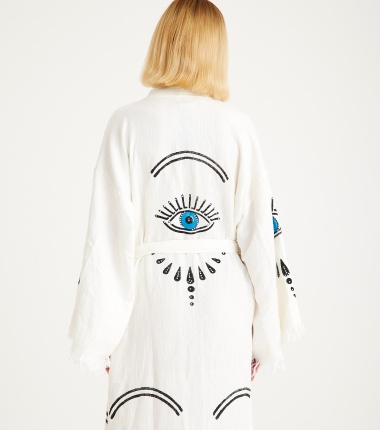 Müslin Bornoz Kimono Kaftan