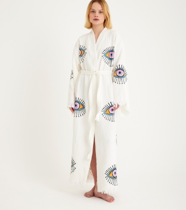 Müslin Bornoz Kimono Kaftan