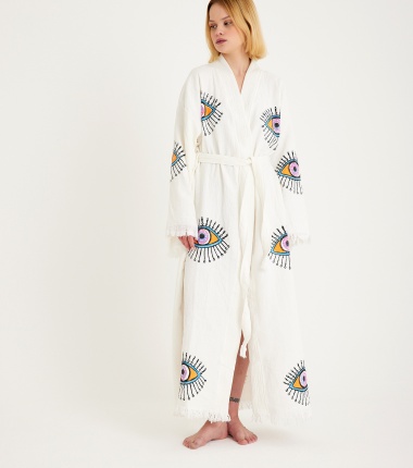 Müslin Bornoz Kimono Kaftan