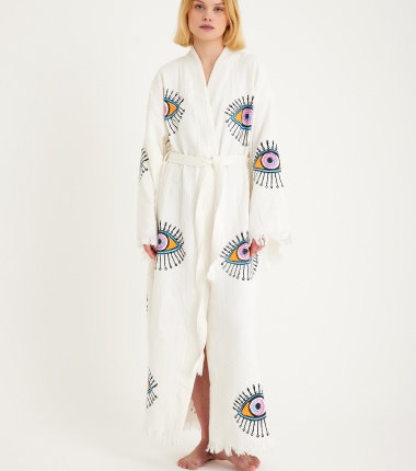 Müslin Bornoz Kimono Kaftan