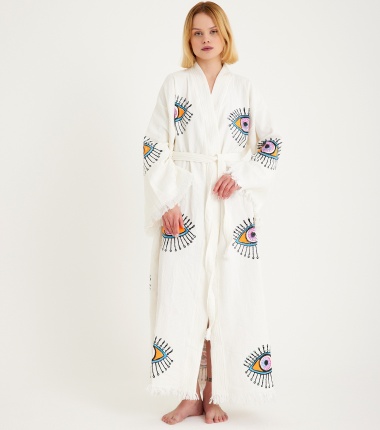 Müslin Bornoz Kimono Kaftan