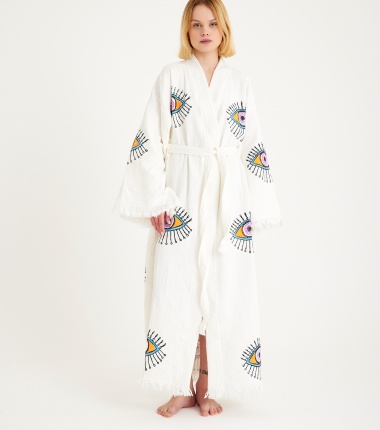 Müslin Bornoz Kimono Kaftan