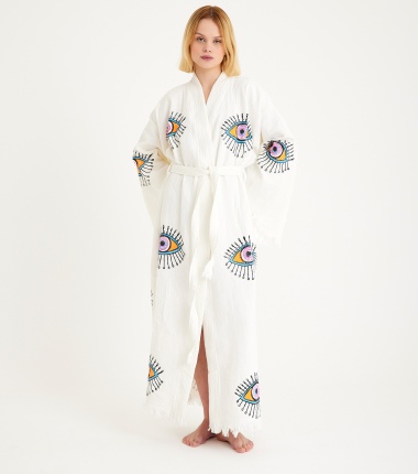 Müslin Bornoz Kimono Kaftan