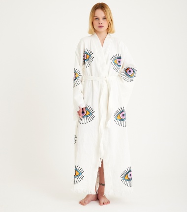 Müslin Bornoz Kimono Kaftan