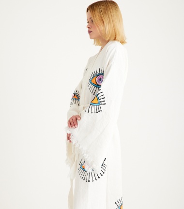 Müslin Bornoz Kimono Kaftan