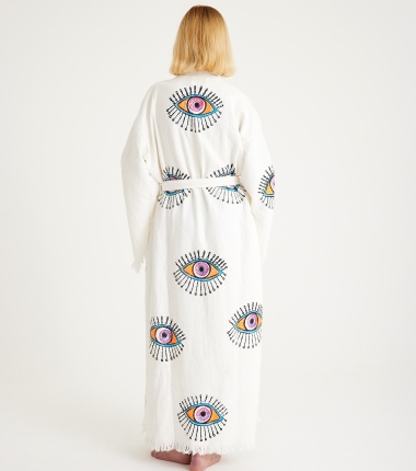 Müslin Bornoz Kimono Kaftan