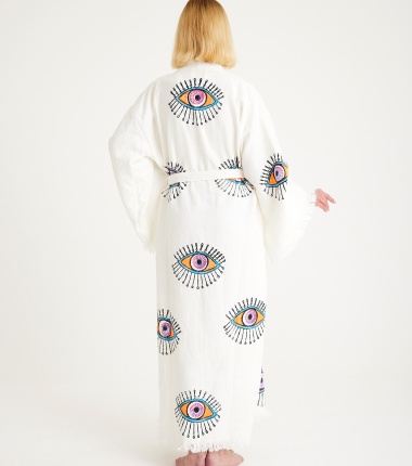 Müslin Bornoz Kimono Kaftan