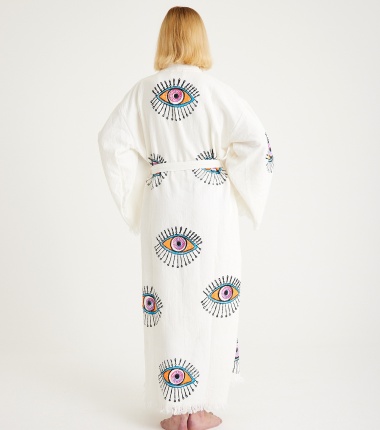 Müslin Bornoz Kimono Kaftan