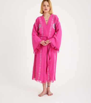 Müslin Bornoz Kimono Kaftan