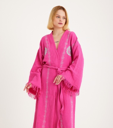 Müslin Bornoz Kimono Kaftan