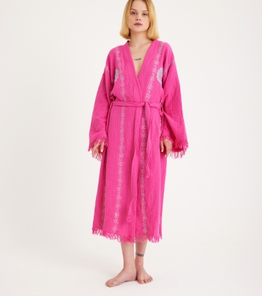 Müslin Bornoz Kimono Kaftan