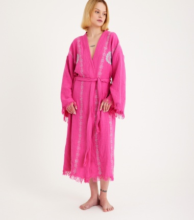 Müslin Bornoz Kimono Kaftan