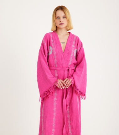 Müslin Bornoz Kimono Kaftan