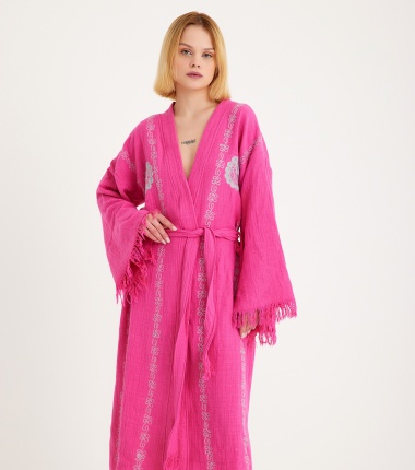 Müslin Bornoz Kimono Kaftan
