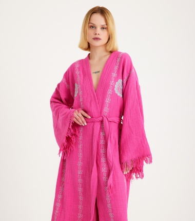 Müslin Bornoz Kimono Kaftan