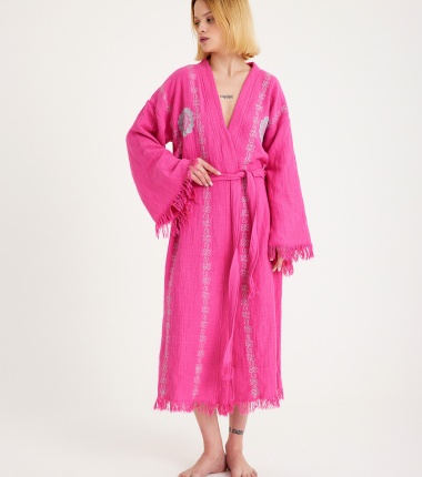 Müslin Bornoz Kimono Kaftan