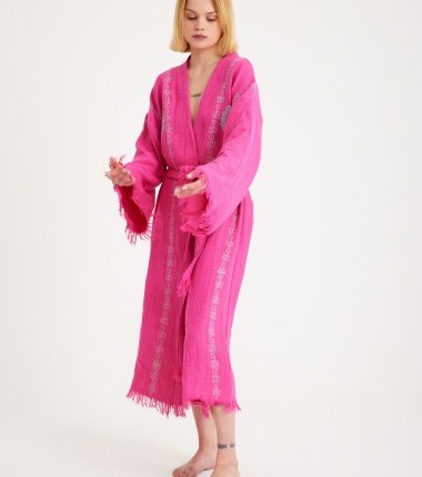Müslin Bornoz Kimono Kaftan