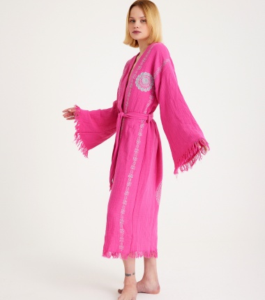 Müslin Bornoz Kimono Kaftan