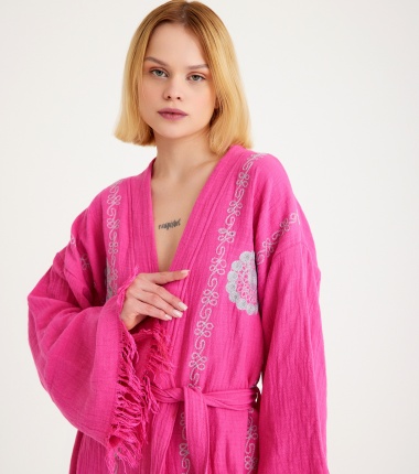 Müslin Bornoz Kimono Kaftan