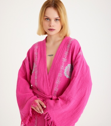 Müslin Bornoz Kimono Kaftan