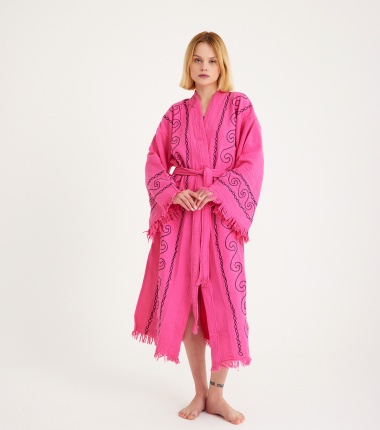 Müslin Bornoz Kimono Kaftan