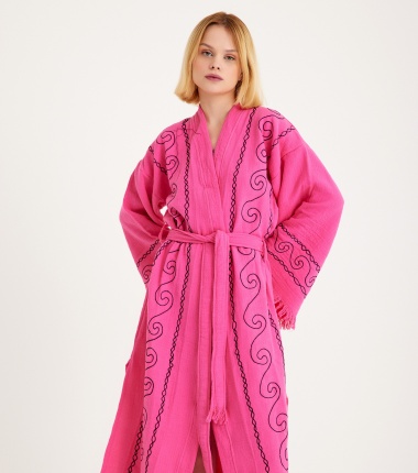 Müslin Bornoz Kimono Kaftan
