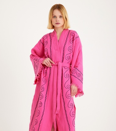 Müslin Bornoz Kimono Kaftan