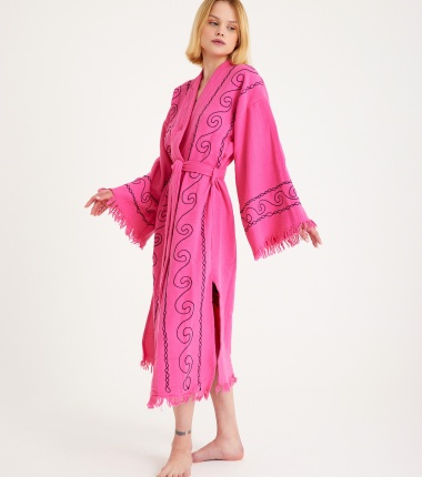 Müslin Bornoz Kimono Kaftan