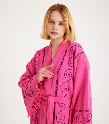 Müslin Bornoz Kimono Kaftan