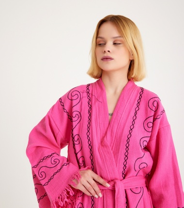 Müslin Bornoz Kimono Kaftan