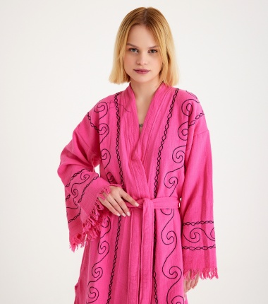 Müslin Bornoz Kimono Kaftan